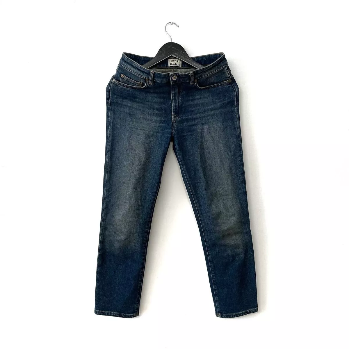 Acne Studios Row STR Vintage Mid Rise Stretch Jeans Size 25 x 32 Blue