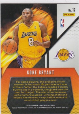 KOBE BRYANT Los Angeles Lakers FEARLESS PRIZM Basketball Card