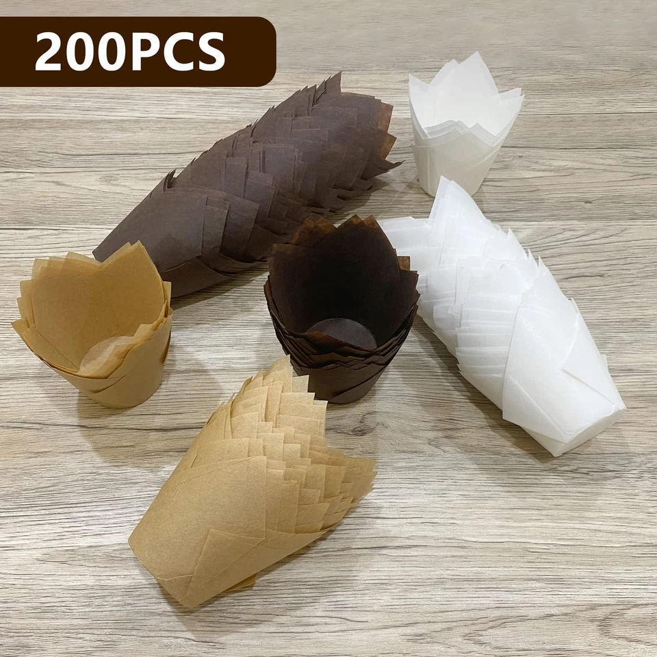Muffinförmchen Papier 200 Stück Cupcake Backbecher Muffinform Papier Muffins ... - Bild 3 von 4