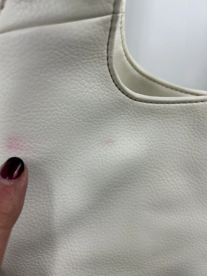 Bolso de mano vintage de cuero crema Croft y carretilla con doble correa con extras Foto 3 de 4