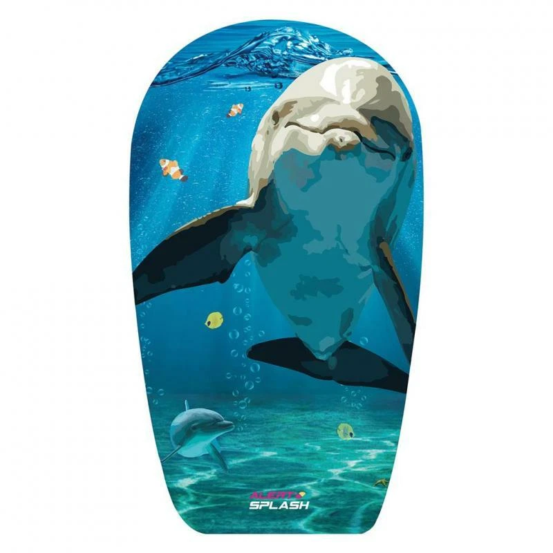 ALERT Kinder Schwimmbrett Motiv Delfin blau Bodyboard 84cm Schwimm Board Neu