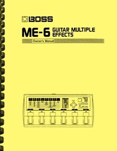 Boss ME-6 Guitar Multiple Effects OWNER'S MANUAL | eBay