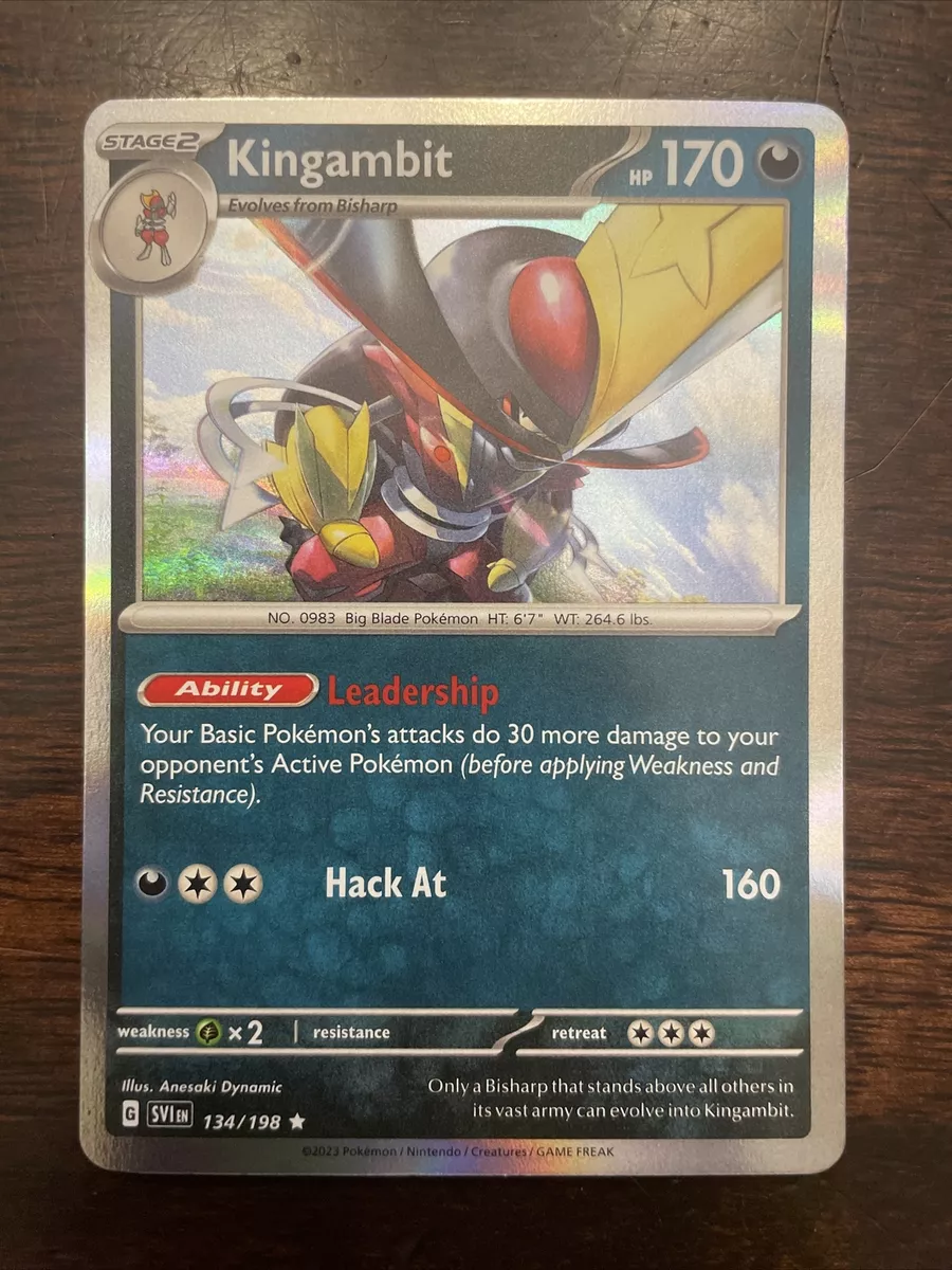 Kingambit - 134/198 Scarlet & Violet Holo Rare Pokemon - NM/MINT – The  PokéTrade Emporium