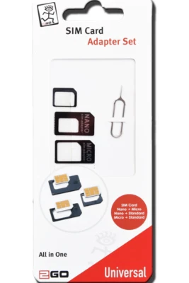 2GO Simkarten Adapter Set Nano-Micro/Nano-Standard/Micro-Standard, 794990 - Bild 1 von 4