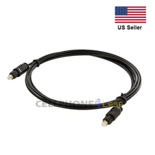 10FT Digital Fiber Optical Audio SPDIF TosLink Ultra Thin Cable Cord - NEW
