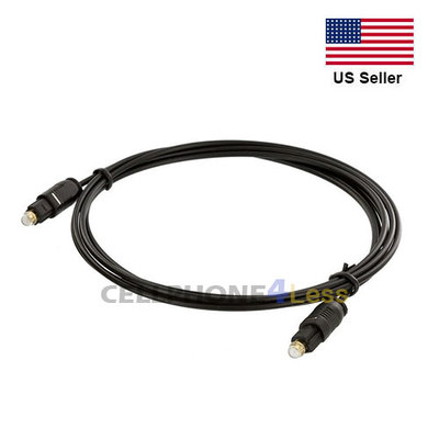 3FT Digital Fiber Optical Audio SPDIF TosLink Ultra Thin Cable Cord - NEW
