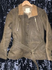 Levis Womens Rare Wax Cotton Brown Jacket 26” Length And Pit To Pit 20”