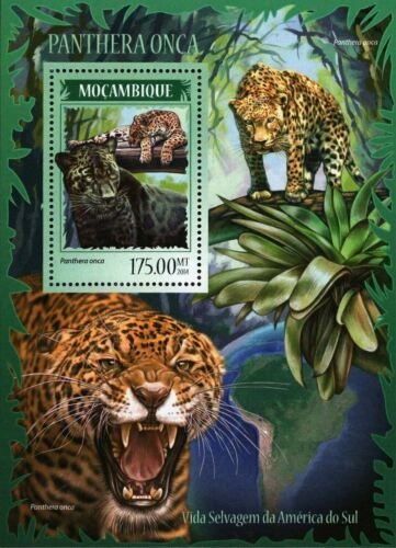 Jaguars Stamp Panthera Onca Souvenir Sheet MNH #7369 / Bl.913 - Foto 1 di 12