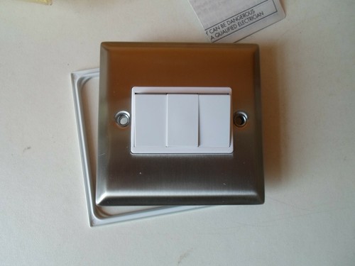 Brushed S/Steel Electrical Fittings Various Items Sold Singly Flat Rate Postage - Picture 16 of 25
