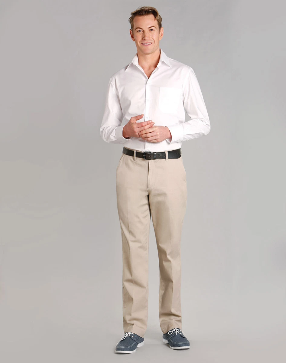 Buy KINGDOM OF WHITE Stride Full Length Pants for Men | 98% Cotton, 2%  Elastane | Casual Wear Pants for Men | White Color | Casual Twill at  Amazon.in