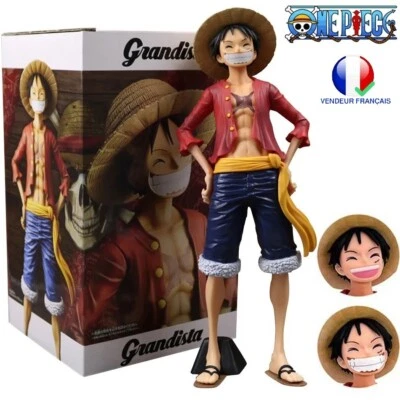 BANDAI Figurine One Piece Luffy 28cm Trois Visages Changeants Jouet Action Manga