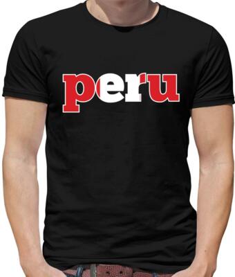 Peru Fußball Flagge Herren T-Shirt - Team - Sport - Fußball - Pokal - Peruanisch