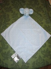 Carters Child Of Mine Blue White Star Elephant Security Blanket Lovey Baby Soft