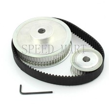 HTD5M 60T 30T Belt Width 20mm Timing Pulley Belt set kit Reduction Ratio 2:1 CNC