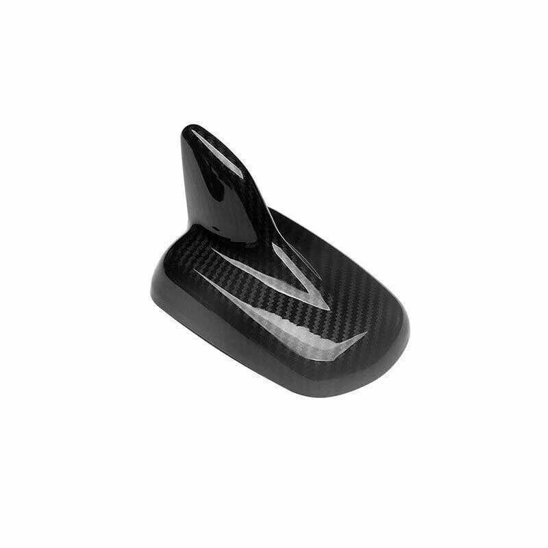 Cubierta de receptor de antena de fibra de carbono ABS apta para Audi Q7 2016~2019 aleta de tiburón Foto 3 de 4