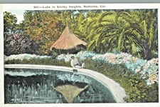 VIntage Postcard-964, Lake in Smiley Heights, Redlands, CA