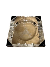 Vintage Montecristo Cigar Heavy  Ashtray Crystal