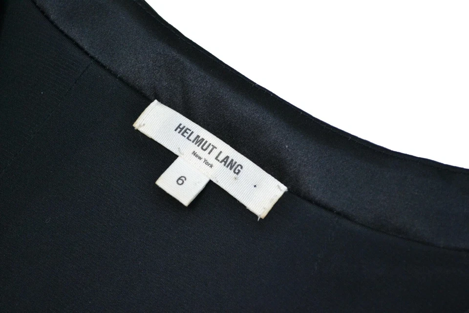 Vestido de grife Helmut Lang seda sombra fumaça tamanho 6 - Imagem 3 de 4