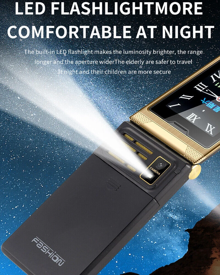 Unlocked Dual SIM Loud Sound FLIP Double Screen Super Long Standby Mobile Phone - Image 3 of 4