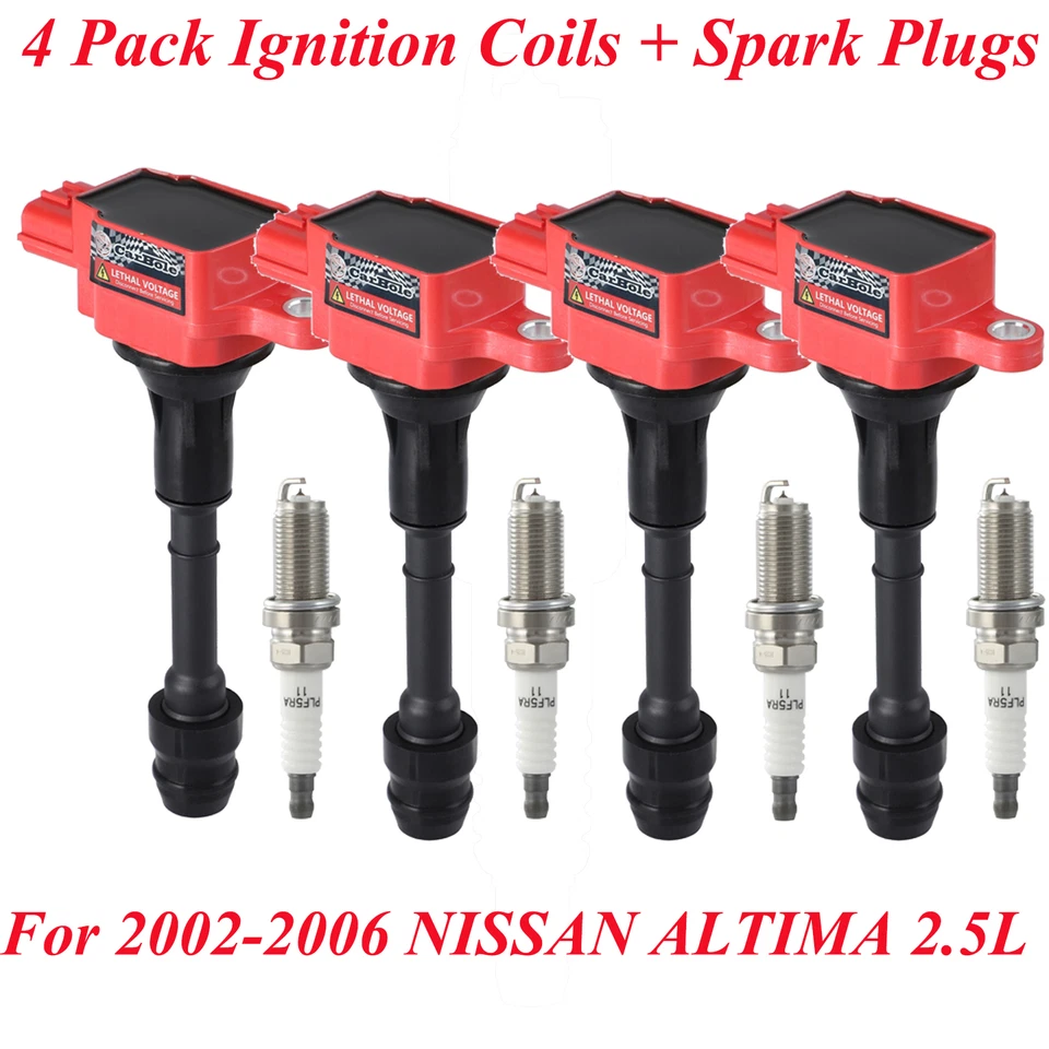 Bobina de encendido y bujía de platino para Nissan Altima 2002-2006 2,5 L UF350 EE. UU. Foto 2 de 4