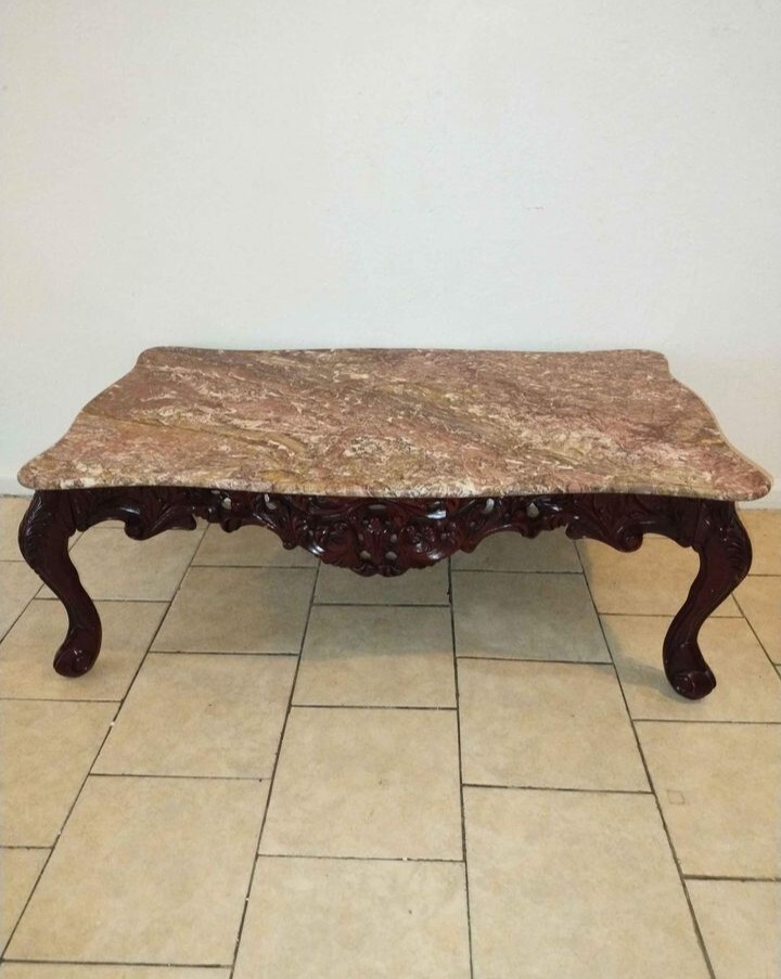 34' x 60' x 20' marble walnut wood coffee table eBay