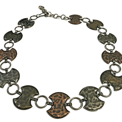 Vtg Bronze Metal Chain Belt with 5 holes Celtic Belt, Bronze Chain Belt, Renaissance Wedding, Hip  main image 4