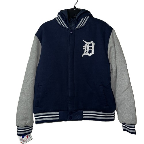 Detroit Tigers MLB Men's Majestic Zip Up Jacket Navy & Orange