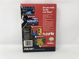 PLATOON - Nintendo nes - Complete in box CIB - 