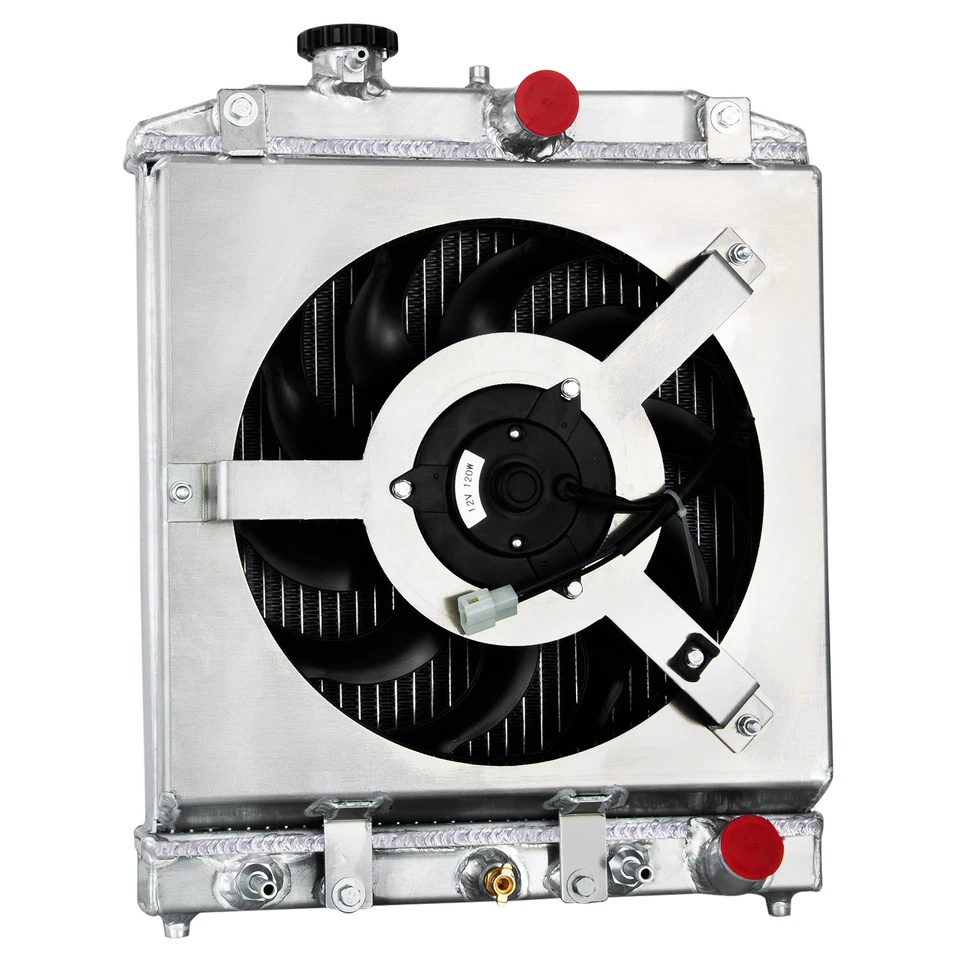3 Row Radiator&Shroud Fan For 1992-2000,1994 Honda Civic Del Sol Integtra DC EG Foto 3 de 4