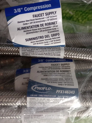 PROFLO PFX146343 3/8" Comp X 3/8" FIP X 16" Stainless Steel and - Picture 3 of 6