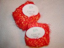 2 Skeins On Line Linie 43 Punta  43 - TANGERINE DREAM--178 yards