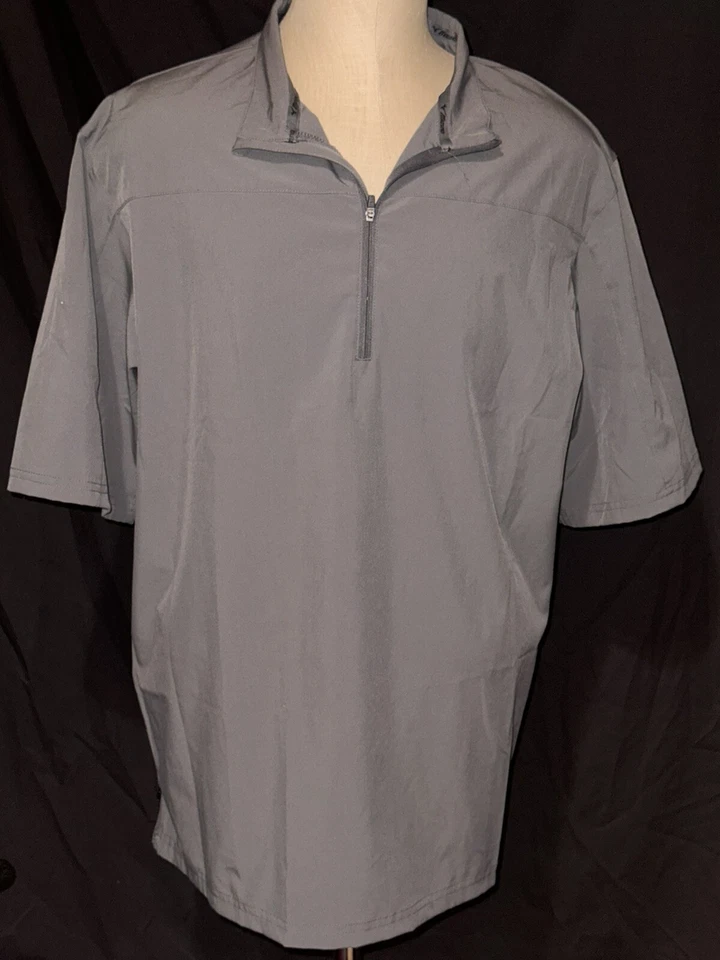 Chaqueta Pullover de Práctica de Calentamiento de Béisbol Mizuno Gris Para Hombre XL Foto 2 de 4