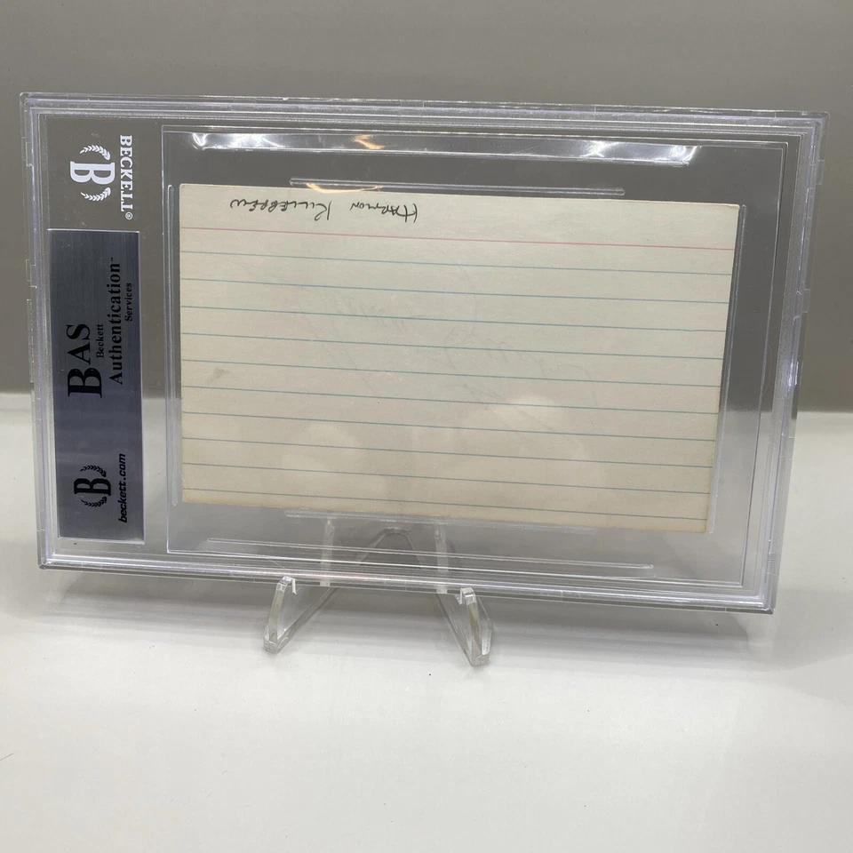 Twins Harmon Killebrew Authentic Signed 3x5 Index Card Autographed BAS Slabbed - Image 2 of 4