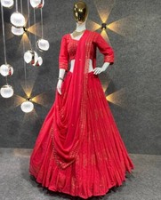 NEW FANCY DESIGNER FAUX GEORGETTE LEHENGA CHOLI WITH DUPATTA FOR WOMEN