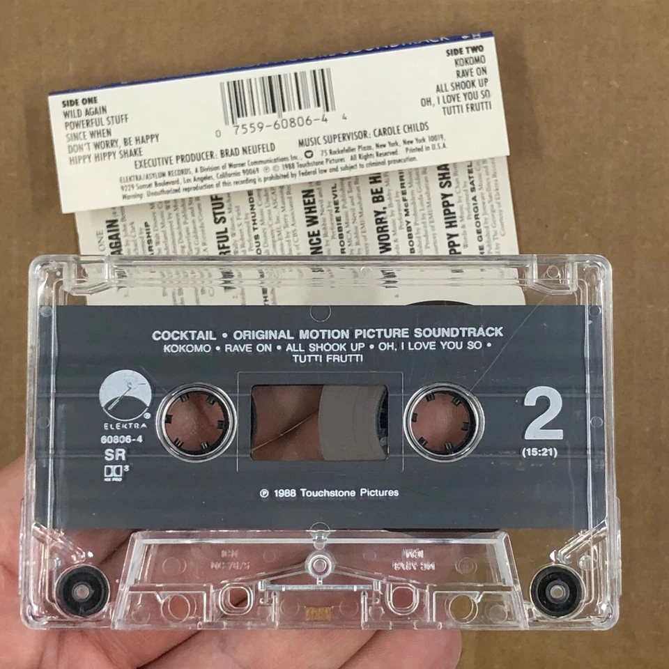 COCKTAIL Cassette Tape ORIGINAL SOUNDTRACK 80s BEACH BOYS KOKOMO - Image 3 of 4