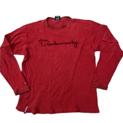 Drunknmunky Mens Long Sleeve Shirt Red Long John Thermal