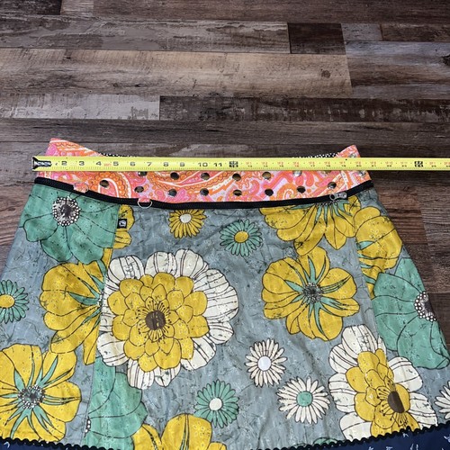 Gonna Zand Amsterdam reversibile stampa vibrante floreale paisley cerniera ottima - Foto 12 di 13