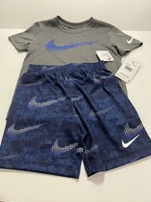 Nike Boys Kids T-Shirt  Shorts 2 Pc Set Size 6 NWT