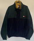 Vintage Men’s Tommy Hilfiger Sleeve Spellout Jacket Sailing 90s Sz M Green Zip