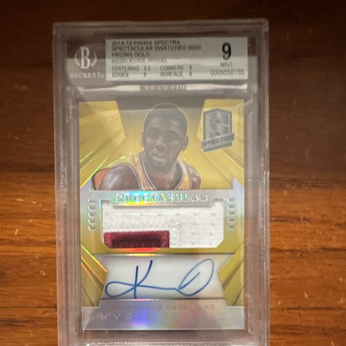 Panini 2014-15 Spectra Kyrie Irving SS-KI Auto Patch Prizm Gold /10 BGS 9