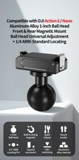 Aluminum Magnetic Quick Release Adapter for DJI Action 6 Osmo Nano 1/4" Mount