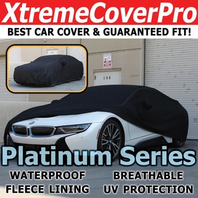 2015 BMW i8 Waterproof Car Cover w/Mirror Pockets - Black
