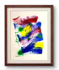 Original Art ZYX 7 14x11 Abstract Expressionist Original Painting Paper