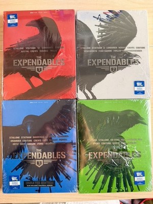 The Expendables 1-4 LIMITED EDITION STEELBOOK Best Buy Set!  4k Blu ray NEW