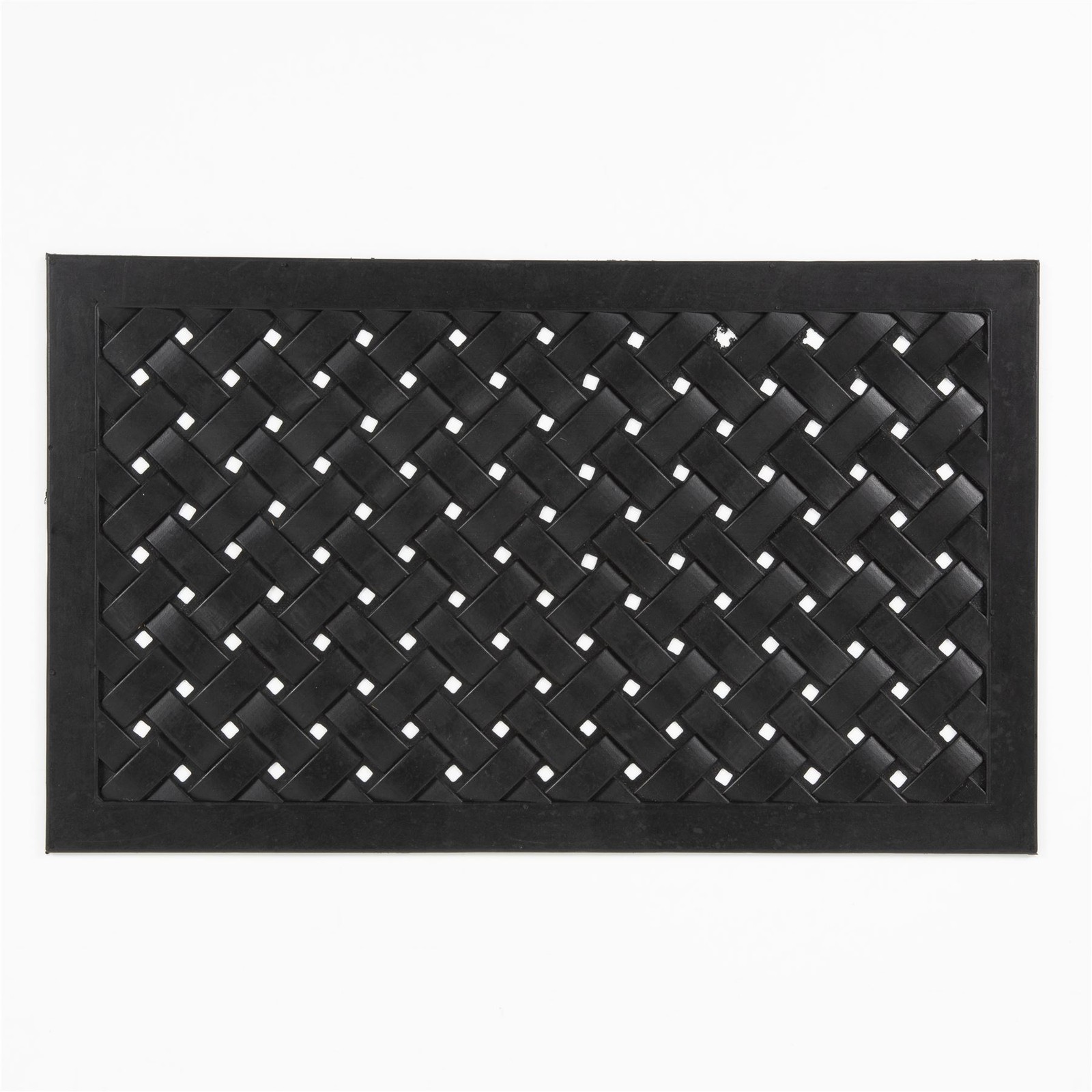 B&Q -  Reddish Iron-Effect Doormat Rubber Lattice Design Waterproof Non-Sli Black 45 X 75 Cm - Image 5