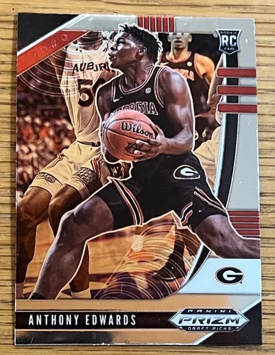 2020-21 Prizm Draft Picks Anthony Edwards RC #1 Bulldogs
