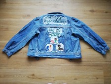 OOAK Vegan Bemalte Jeans Jacke Kinder 10 Jahre 140cm 