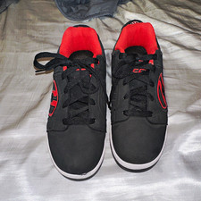 Heelys Voyager Kids Wheel Sneakers Black/Red Lace Up US 9 UK 8 EU 42