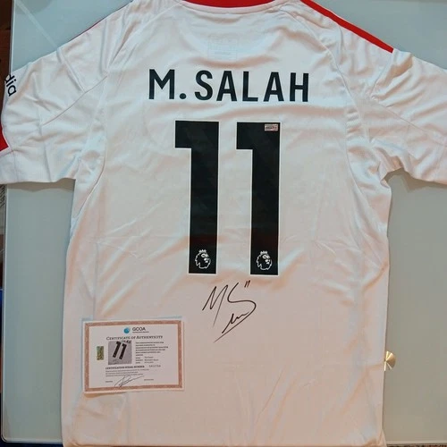 Mohamed Salah Hand-Signed Liverpool FC Soccer Jersey #11 with COA