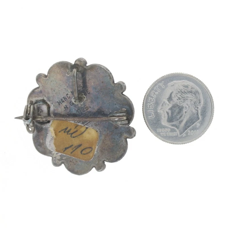 Broche/colgante turquesa simulado Skiathitis Rhodos prendedor de relleno de oro de ley 925 Foto 3 de 4